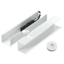 2 Pack No-Screw Cable Management Under Desk, Self-Adhesive Cord Organizer, Wi...