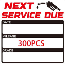 WSICSE 300 Pcs Oil Change Stickers for Windshield, 2x2 Inch Oil Change Reminder