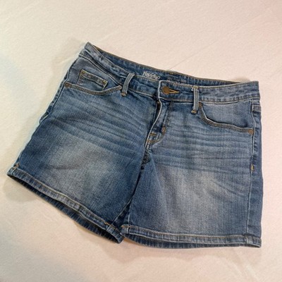 Mossimo Denim Shorts Womens 4/27 Mid Rise Midi Stretch Casual Normcore Classic