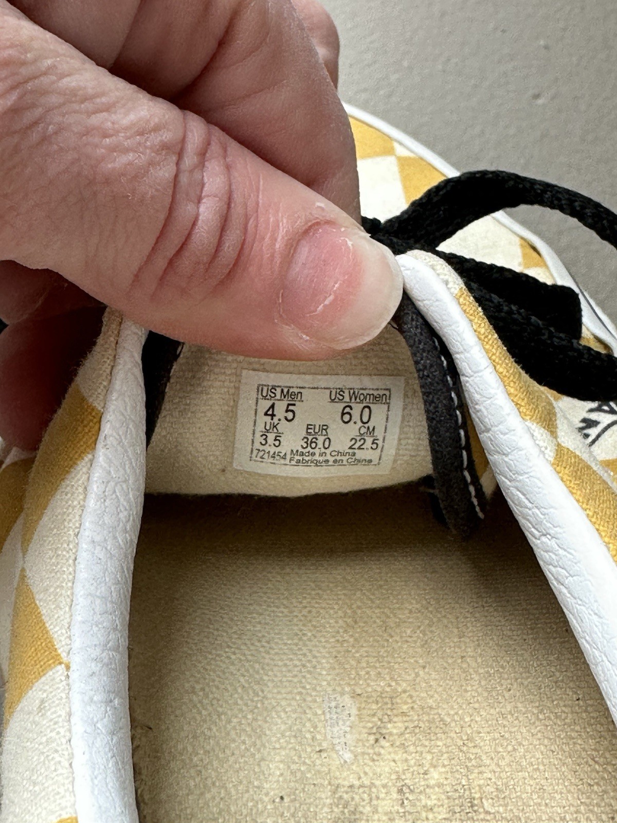 Vans Authentic Yellow Gingham Checkered Sneakers … - image 5