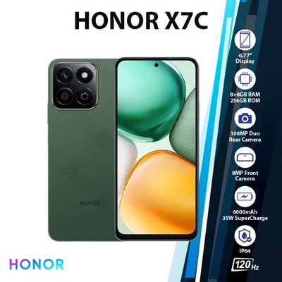 HONOR X7C Green Unlocked Android Smartphone   8GB RAM + 256GB Storage