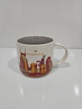 Starbucks Nashville You Are Here Collection Coffee Mug Cup 14oz