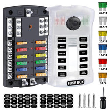 300a 12 Way Blade Fuse Block Waterproof 12 Circuits Boat Fuse Box Panel With Du