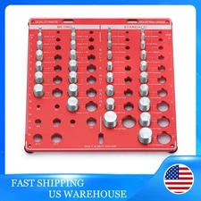 Nut and Bolt Thread Checker 34 Thread Identifier Gauge Inch and Metric Screw US