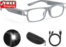 200 Magnifying Glasses with Light,Usb Rechargeable LED Lighted Magnifying Eyewe