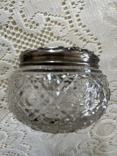 Sch&ouml;nes viktorianisches Pudertabakglas aus geschliffenem Glas