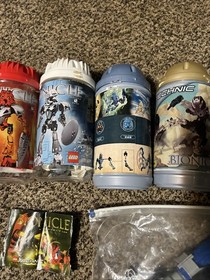 LEGO Bionicle Lot Toa Nuva Parts Lot 2002 w/ Canisters & Manuals