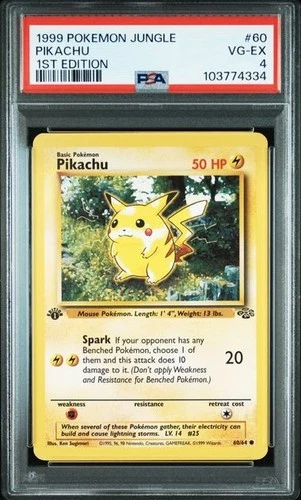 PSA 4 POKEMON ENGLISH 1ED PIKACHU 60/64 JUNGLE 1999 456