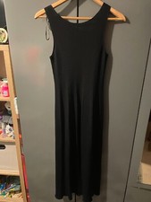 Uniqlo black ribbed long dress size M