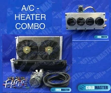 Coldmaster A/C-Kit Universal Under Dash Evaporator 228 Black/Heater Combo