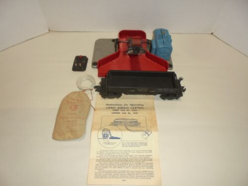 LIONEL 397 OPERATING COAL LOADER WITH ORE CAR O GAUGE POST WAR TRAINS 1950