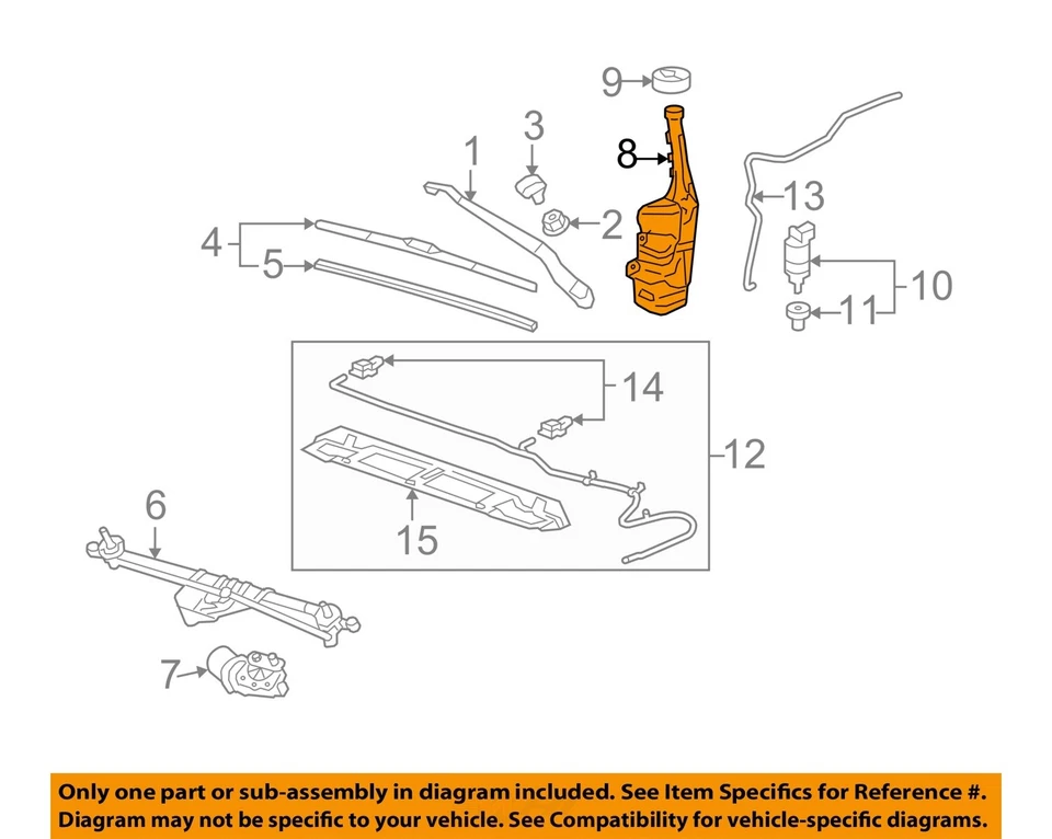 Used Washer Fluid Reservoir fits: 2014 Chevrolet Camaro Grade A - Image 3 of 4