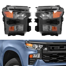 For 2022-2024 Chevy Silverado 1500 Halogen L&R Headlight Passenger&Driver Side