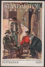 Standard Oil Bulletin Sep 1935 Wells Fargo Jack Frost California vtg Chevron
