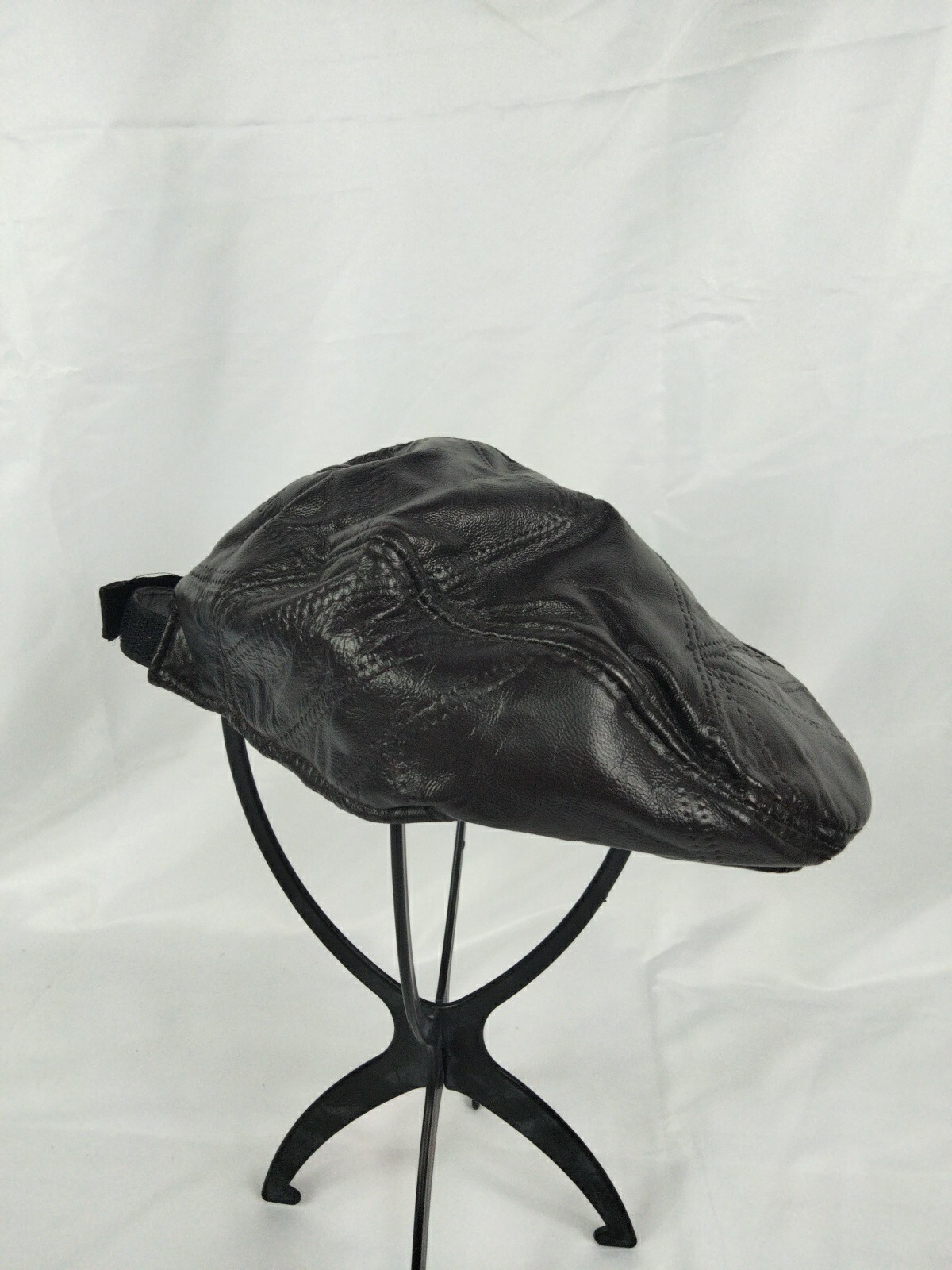 Vintage Leather Flat Cap Paperboy Motorcycle Riding Hat eBay