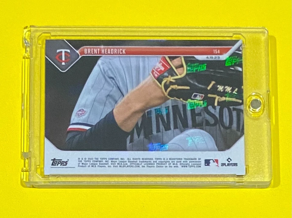 2023 MLB Topps Now Brent Headrick Rookie ORANGE PARALLEL /5 SSP Twins #154 RC 🔥 - Image 2 of 3