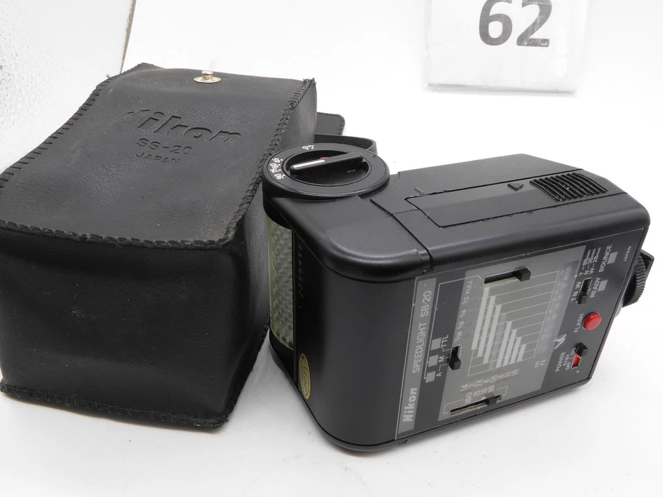genuine Nikon SB-20 Speedlight Electronic Flashgun + ss 20 case  Tested Working - Image 3 of 3