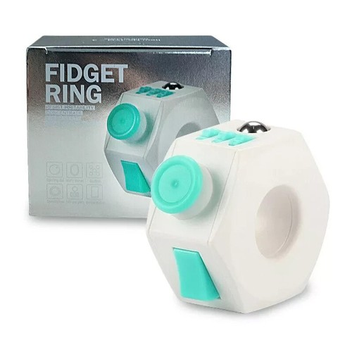 6 Sided Fidget Cube Ring Toy Autism Stress Anxiety Relief Attention ...