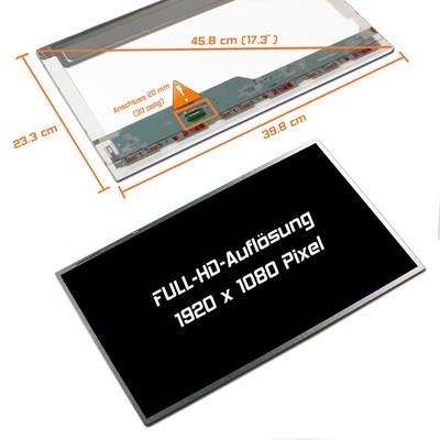 Écran Portable 17.3" LED Full HD Pour Asus GL752VW - Compatible, 30 Pins, Neuf