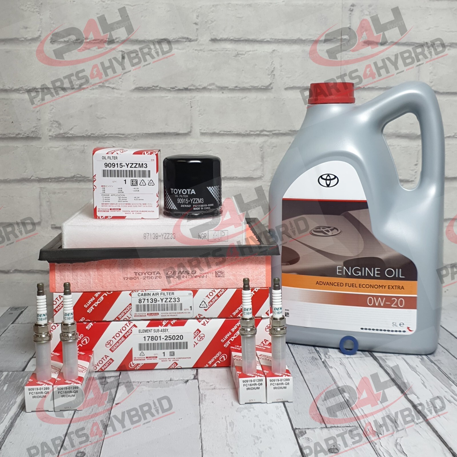 Genuine Toyota Rav4 Service Kit AXAA54 2.5L 2018-22 With Spark Plugs & 0W20 Oil