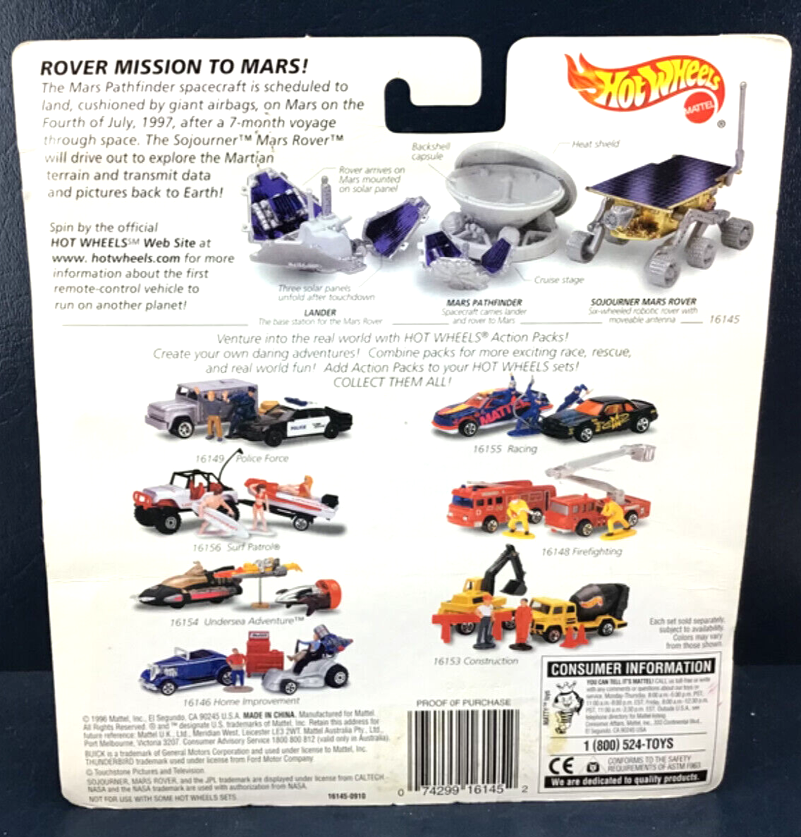 Hot Wheels Action Pack - JPL Sojourner Mars Rover | eBay