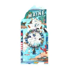 NEW JILZARAH Handmade Clay Beads DESTINATION MAINE Multi color 8mm Bracelet