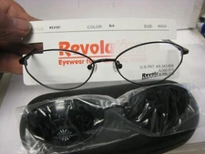 NEW Revolution Eyeglass Frame W/ Magnet sun shade  REV587  BLK 53-15-140 w/case