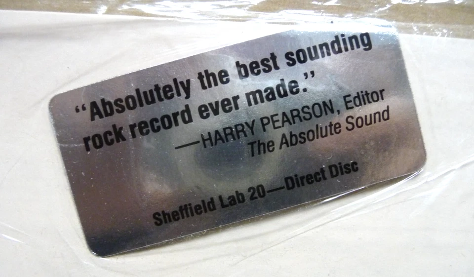 SEALED! Sheffield Lab 20 The Sheffield Track Record, Direct to Disc LP TAS List - Image 2 of 3