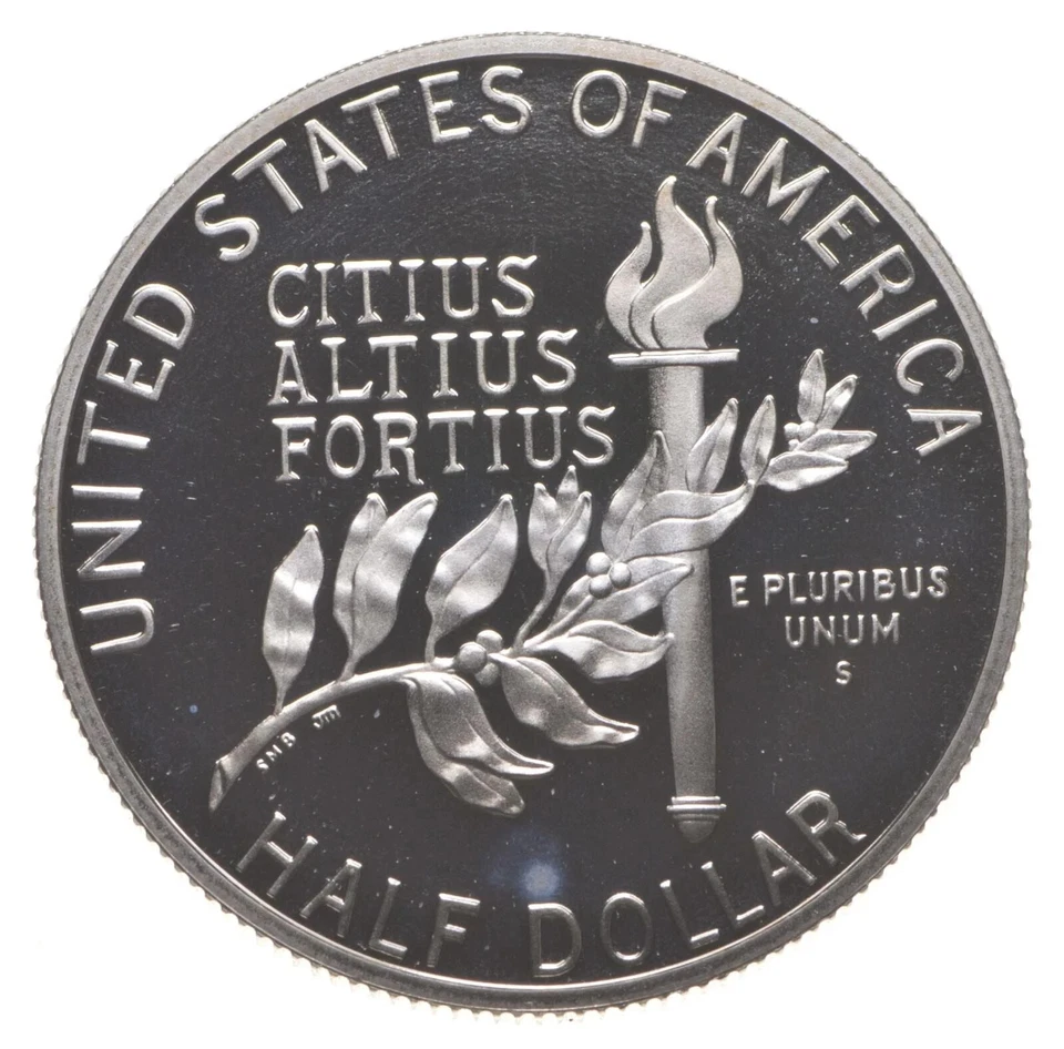 1992-S PROOF Olympic Gymnastics Commemorative Half Dollar Uncirculated Coin GEM. - Image 3 of 3