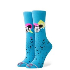 Stance Turquoise THE TRUE ORIGINAL Mickey Mouse Socks Wm's Small 5-7.5 NWT 18