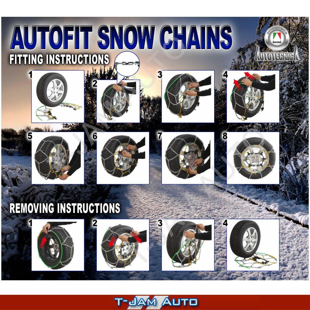 Snow Chains 4WD 15 16 17 17.5 18 19 20 22 Inch CA480 245/70x17.5 Wheels