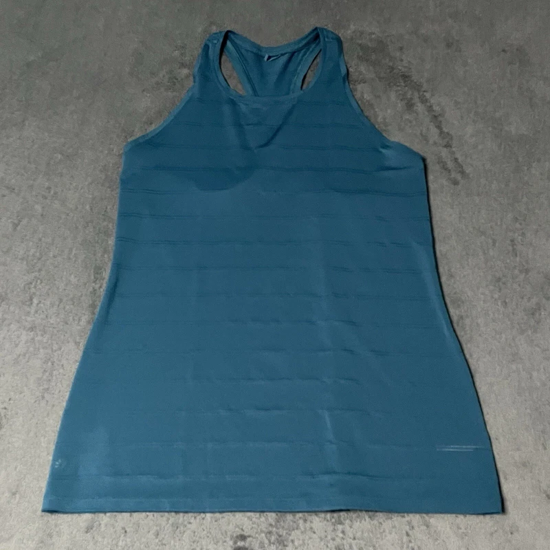 athleta high neck double stripe racerback athletic tank-top