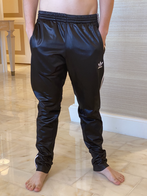 adidas shiny track pants