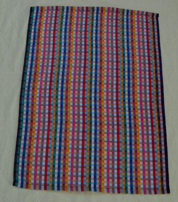 1x Geschirrtuch 50 x 70 cm Küchentuch 100 % Baumwolle RESTGARN karo BUNT Kracht