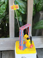 BABY ROBOT on SWING MS366 Tin Litho 11" Windup Toy in Box  SHIPS FREE