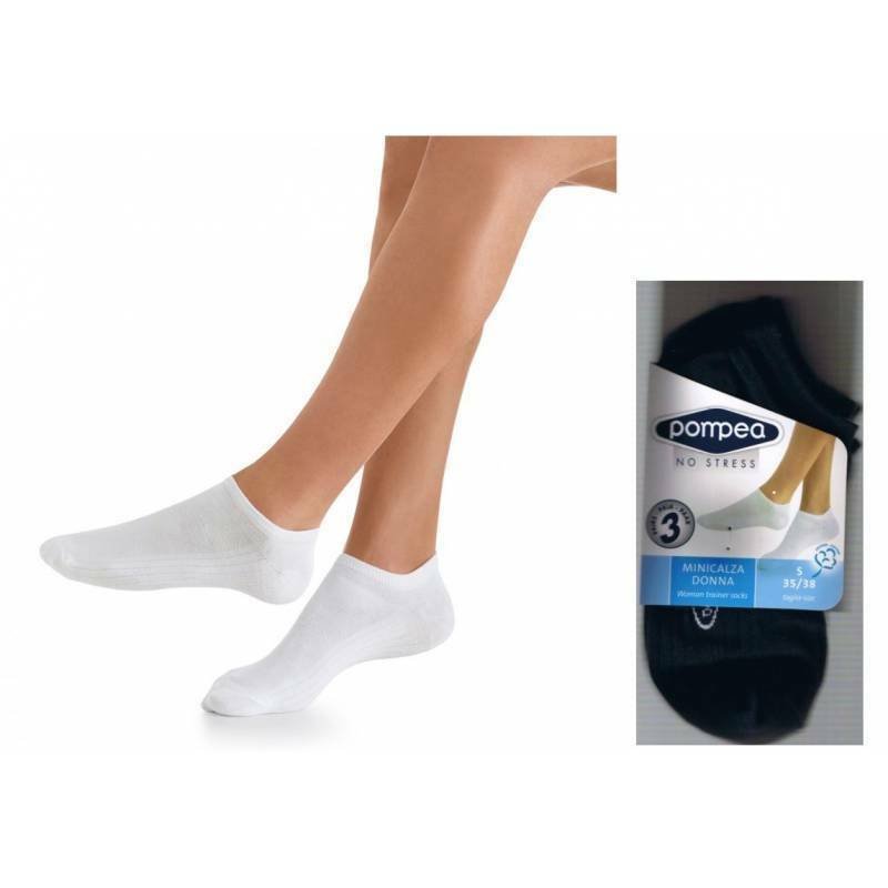6 Paia Di Calze Da Ciclismo Pompea - Cotone, Unisex, Bianco/Blu/Nero/Grigio - Foto 8