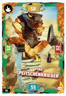 Lego Ninjago Serie 5 TCG Sammelkarten Karte Nr. 81 Pyro - Peitschenkrieger