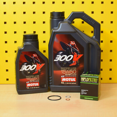 Aprilia RSV 1000 Mille SP / ETV 1000 Caponord Set Öl Ölfilter Motul 300V 15W50