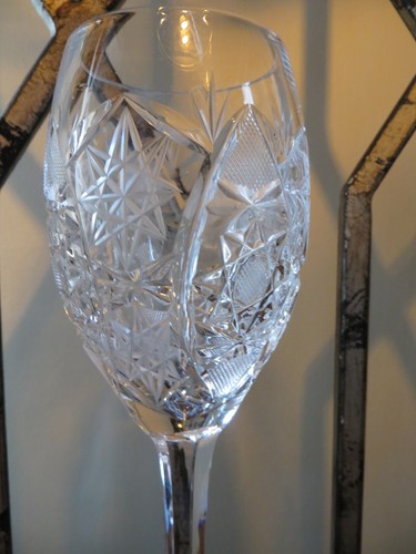 Heavy Thick Leaded Crystal Hobstar Pattern Bundle heavy wine/champagne glasses - 第 1/12 張圖片