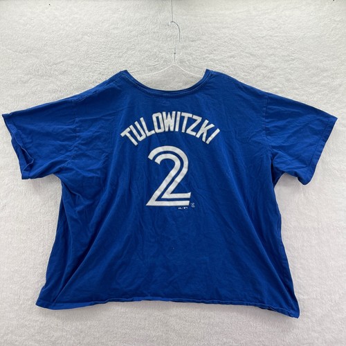 Majestic Toronto Blue Jays Shirt Mens 3XL Blue Tulowitzki Short Sleeve Top Adult - Picture 11 of 12