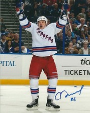 Signed 8x10 RUSLAN FEDOTENKO New York Rangers Autographed Photo - COA