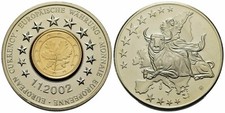 Medal Waluta Europejska 1. 1. 2002 - +ma199