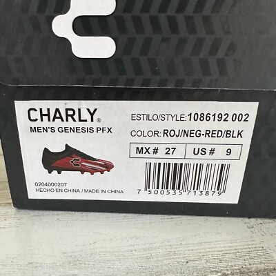 Charly Genesis PFX Soccer Cleats Red/Black Style 1086192 002  display picture 1