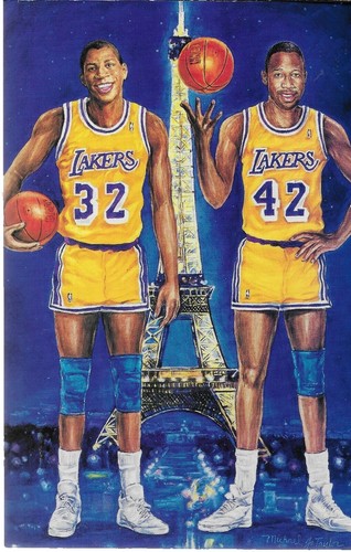Vintage MAGIC JOHNSON #32 LOS ANGELES LAKERS Sports Illustrated