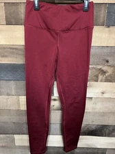 Womens 90 Degrees by Reflex Ankle Legging Burgundy Size Small