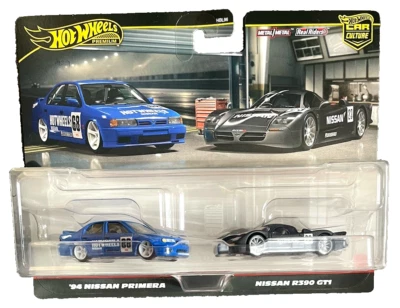Hot Wheels Nissan '94 Nissan Primera R390 GT1 Race Cars 2 Pack 1:64 Modellauto