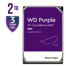 WD Purple 2TB Internal Hard Drive Surveillance HDD 3.5" SATA III 256MB WD23PURZ