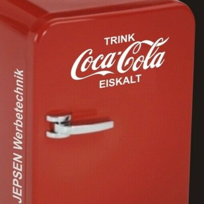 TRINK Coca Cola EISKALT Aufkleber 30x15cm für Mini Kühlschrank Kühltruhe