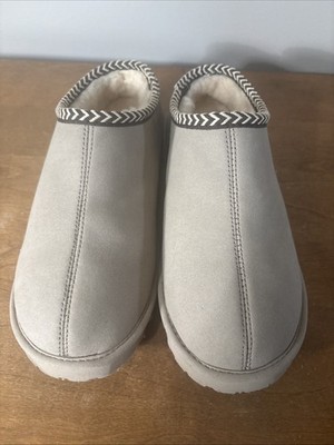Bearpaw Beau Mushroom Clogs Slipper Men 13 Beige Comfy Cozy