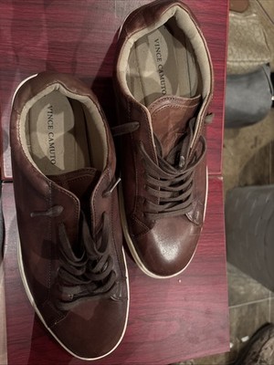 Vince Camino Size 11M VY-Cowon Casual Sneakers Cognac Brown Leather